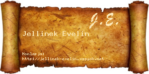 Jellinek Evelin névjegykártya
